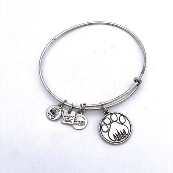 ALEX AND ANI PAW Bangle Bracelet Silver Tone - Picture 1 of 2